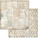 Набор бумаги для скрапбукинга Stamperia SBBL133 "VINTAGE LIBRARY, фоны", 30,5х30,5 см